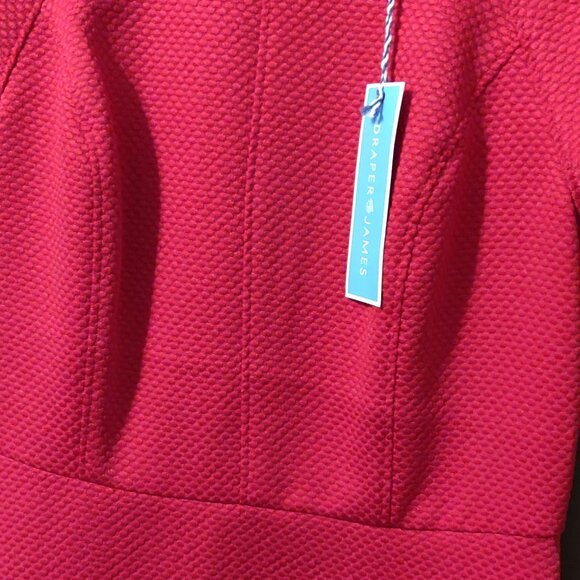 Draper James Jacquard Fit & Flare Dress In Lipstick Red NEW WITH TAGS SI… - Picture 7 of 7
